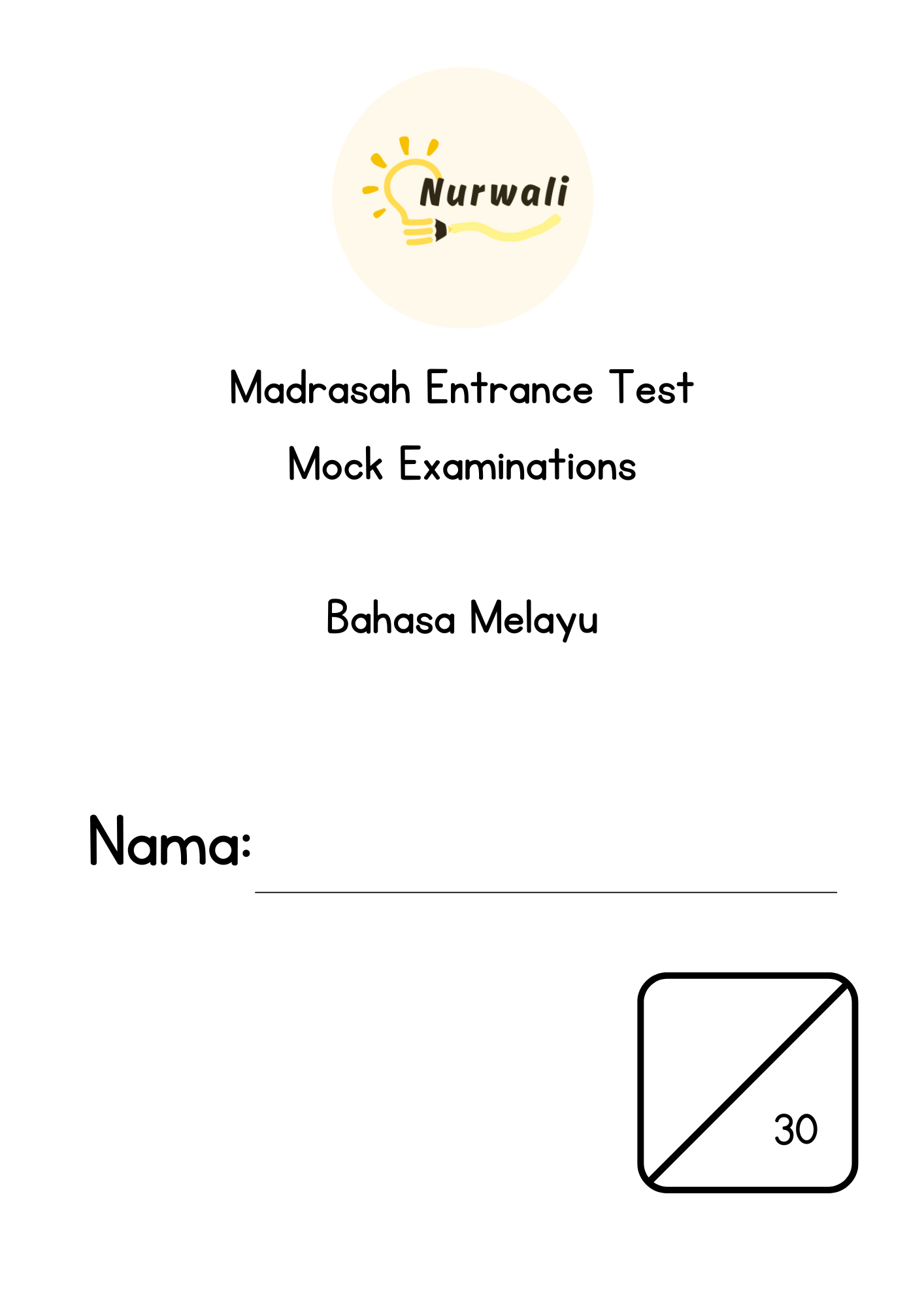 Bundle MET Mock Test Papers (Bahasa Melayu)